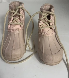 Botas Sperry Top Sider Pato Agua Salada Juveniles 9 M Puerto Rosa Punta Redonda - Imagen 1 de 6