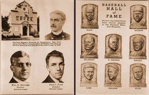 1939 Cooperstown Hall of Fame Ruth Cobb Lautsprecher Baseball 1930er Fotoseite 4 x 5" - Bild 1 von 7