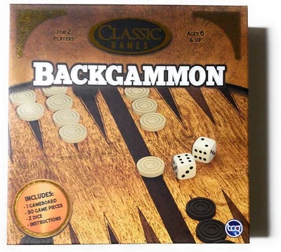 Juego de Backgammon de Madera Juegos Clásicos | Mesa y 30 Piezas de Juego Foto 1 de 2