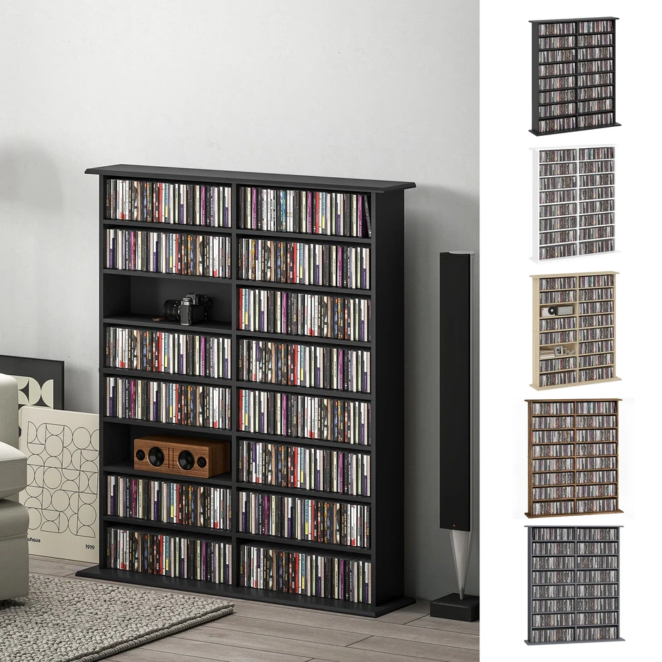 720 CD/396 DVD/396 Blu-ray Storage Tower with 12 Adjustable Shelves - Image 1 of 1
