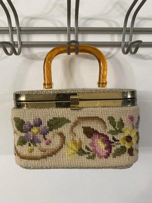 Needle Point Box Bag - Image 1 of 4