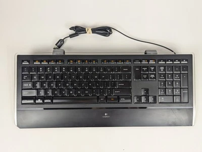 Logitech Illuminated Keyboard K740 Wired USB Backlit Slim Design Tested READ - Photo 1/4