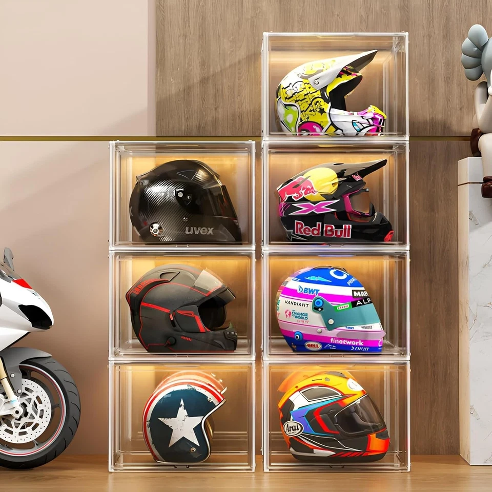 Clear XL Storage Bins with Magnetic Lid - Stackable and Dustproof for Home Use - Image 1 of 4