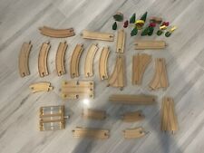 Thomas And Friends Wooden Railway Tracks Lot - 24 Tracks + 14 Pieces