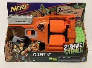 FlipFury Nerf Zombie Strike Toy Blaster with 2 Flipping Drums and 12 Darts NEW! - Picture 1 of 4