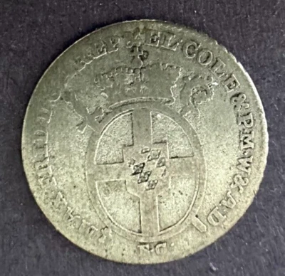 1765 EG-IK German States Cologne Archbishopric Silver 1/4 Thaler Coin - Rare - Image 1 of 2