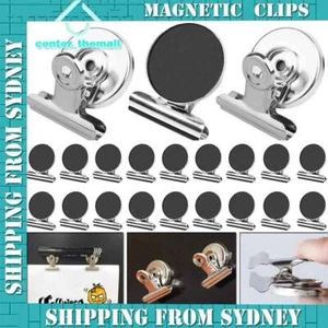 1/5/10xOffice Magnetic Bulldog Clips Memo Note Holder Fridge Magnet Message Clip - Picture 1 of 17