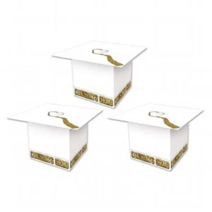 DDI 1907410 Grad Cap Favor Boxes - White Case of 12 - Picture 1 of 1