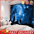 Full Moon Wolf Tapestry Wall Hanging Rugs Mat Bedspread for Bedroom (145x130cm)