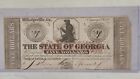 1862 Milledgeville, GA The State of Georgia $5 Five Dollar Note Civil War Era