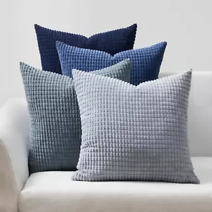 4 Packs Blue Decorative Throw Pillow Covers 16x16 Inch for Living Room Couch Bed - Picture 1 of 8