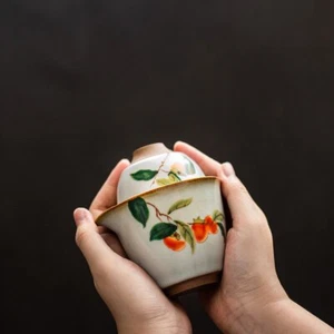 Tetera de cerámica Gaiwan con 2 tazas de té chino Kung Fu juego de té vajilla - Imagen 1 de 10