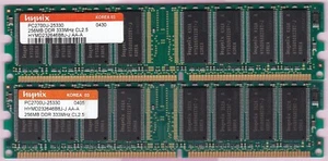 512MB 2x256MB PC2700 DDR-333 HYNIX HYMD232646B8J-J AA-A DDR1 Ram Memory Kit DIMM - Picture 1 of 5
