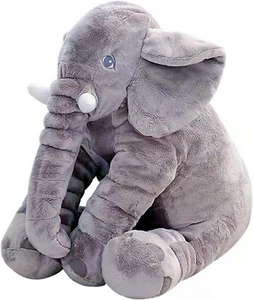 24 Inch XXL Fuzzy Large Elephant Stuffed Animal, Adventure Stuffed Elephant Toy, - Picture 1 of 8