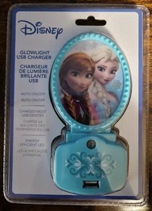 Caricabatteria USB luce luminosa Disney Frozen Elsa Princess luce notturna presa telefono - Foto 1 di 3