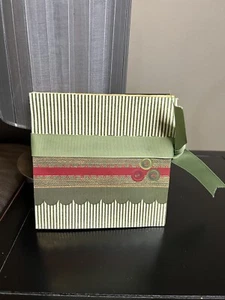 Handgefertigtes, gestreiftes Weihnachtsmotiv Erinnerungen Brag Buch Sammelalbum Fotoalbum - Bild 1 von 4