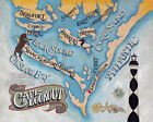 Cape Lookout Caroline du Nord Crystal Coast plage imprimé-affiche art décor
