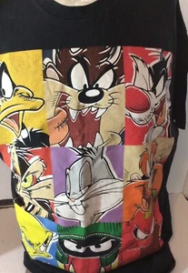 Warner Bros T Shirt Graphic Looney Tunes Sz XL Vtg - Picture 1 of 3
