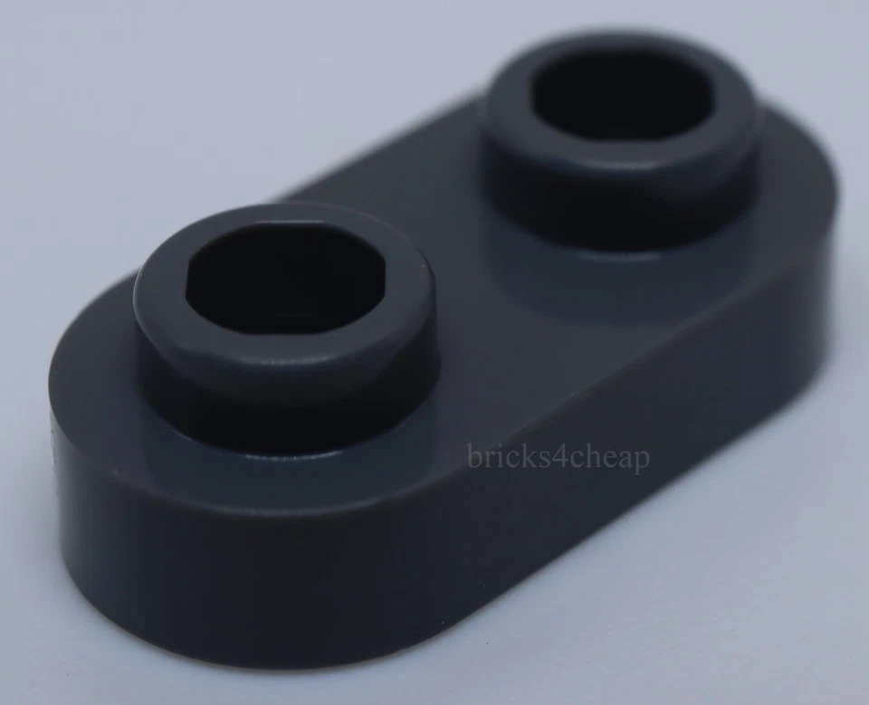 Lego 20x Dark Bluish Gray Plate Round 1 x 2 with Open Studs - Image 1 of 1