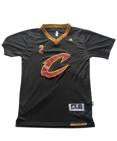 Cleveland Cavaliers Kyrie Irving #2 Sleeved swingman Jersey Black Adidas NBA L Cover