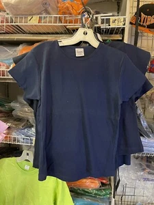 2 Small Navy Premium Basic T-Shirt Soft Cotton Short Sleeve Crew Neck Solid Top - Picture 1 of 2