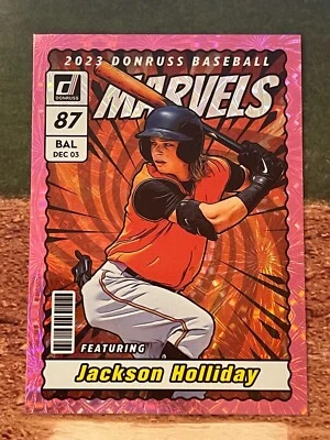 Tarjeta de inserción paralela Donruss Baseball Pink Fireworks 2023 Foto 1 de 4