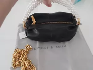 CHARLES AND KEITH POUCH BAG WITH HANDLES - Picture 1 of 5