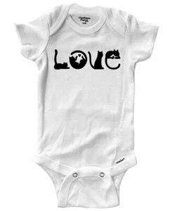 Liebe Katze Säugling Baby Body Einteiler Kleidung süß Geschenk Katzenliebhaber Kätzchen Kätzchen - Bild 1 von 5
