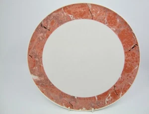 Villeroy & Boch Siena Cake Plate Platter 11 7/8 Inch Porcelain Orange Marble - Picture 1 of 4
