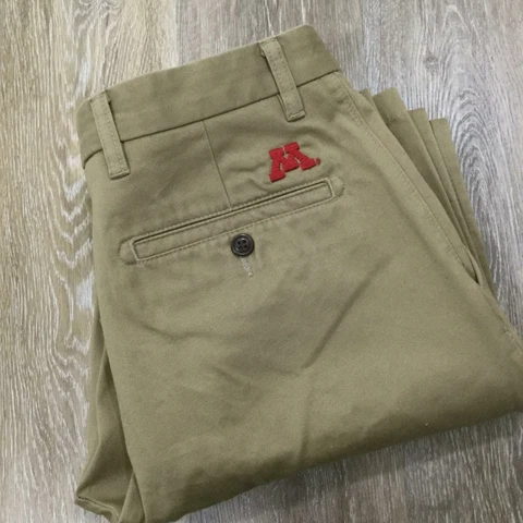 SKI-U-MAH MINNESOTA GOLDEN GOPHERS Straight Leg Beige Pants Men's Size W 33 L 30 Cover