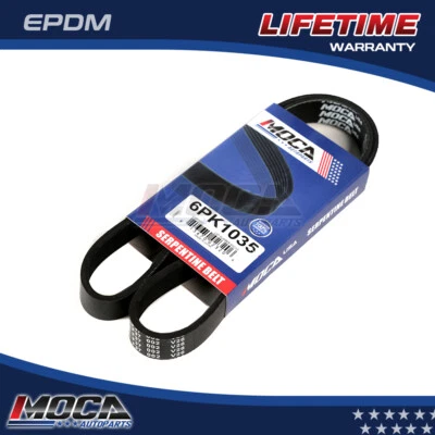 EPDM Serpentine Belt for Toyota Solara Camry Ford Ranger Nissan 200SX  6PK1035 - Image 1 of 4