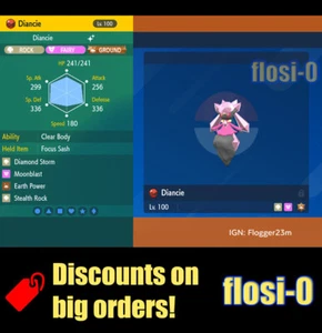6IV Shiny Diancie Pokemon Scarlet and Violet - Picture 1 of 1
