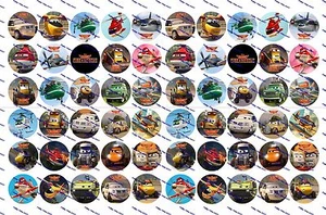 60 vorgeschnittene 1" Flugzeuge Flaschenverschluss Bilder Set 1 - Bild 1 von 1