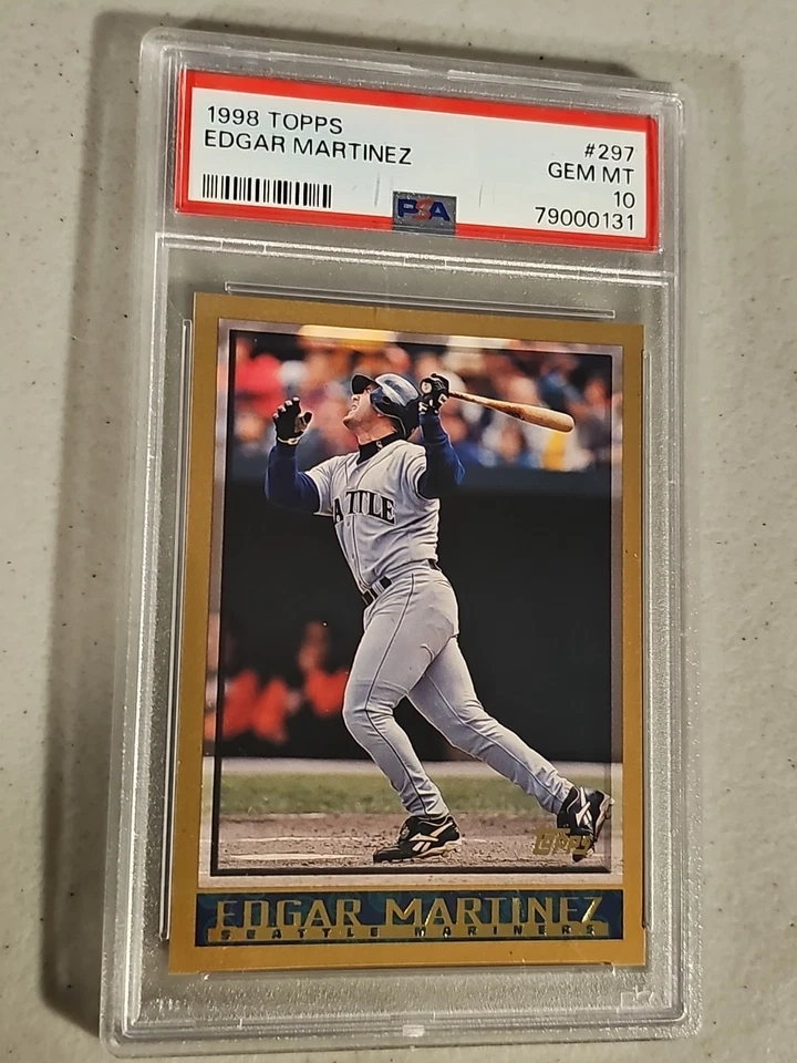 1998 Topps - #297 Edgar Martinez Psa 10 Seattle Mariners Hof  - Image 1 of 3