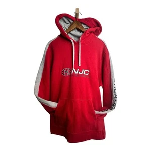 Vintage Nautica Jeans Co NJC Sweatshirt hoodie Red / Grey Mens XL Hooded - Picture 1 of 9