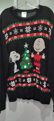 Suéter Peanuts Christmas Snoopy Charlie Marrón Iluminado Talla XL Unisex Foto 1 de 3