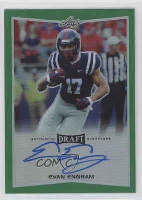 2016 Leaf Metal Draft Green Prismatic /10 Evan Engram #BA-EE1 Auto - Image 1 of 2
