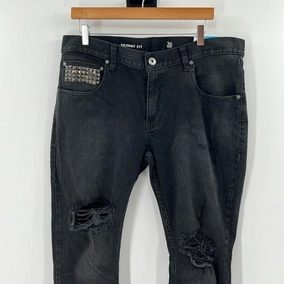 Pantalones de mezclilla para hombre INC International Concepts - negros lavados - nuevos con etiquetas Foto 1 de 4