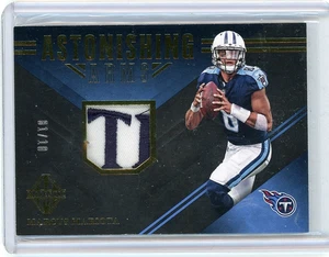 Marcus Mariota 2018 Panini Majestic TITANS NAMEPLATE LOGO PATCH 1/10 - Picture 1 of 2