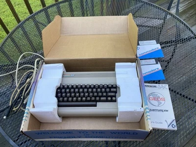 Commodore 64 Computer In Original Box With Cords Untested As Is Rare Vintage Wow - Image 1 of 4