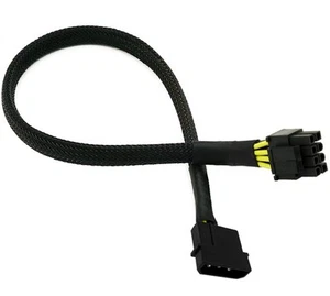 Molex Lp4 Male Atx Power Supply To Cpu 8(4+4) Pin Eps-12v Converter Adapter Cabl - Picture 1 of 5
