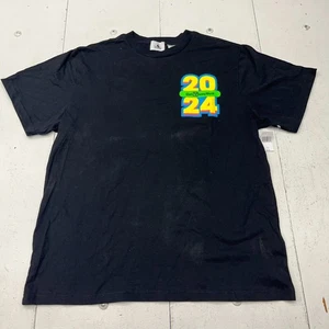 T-shirt homme Disney noir imprimé "2024" basique manches courtes taille L NEUF - Photo 1/6