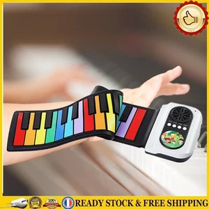 49 Keys Digital Keyboard Portable Rainbow Keys Pianos MIDI Out Gift for Children - Imagen 1 de 10