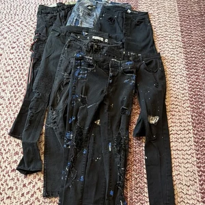 #A74 Jeans Uomo Skinny 7pz Taglia 30 Evoluzione Nel Design,Industrial Indigo,H&M - Foto 1 di 24