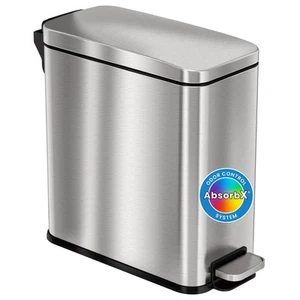 3 Gallon SoftStep Bathroom Trash Can with Lid and Deodorizer, Removable Inner... - Picture 1 of 6