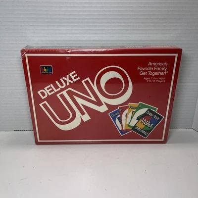 BRAND NEW VINTAGE UNO Deluxe Edition Card Game Vintage 1986 Box Set Double Deck - Image 1 of 4