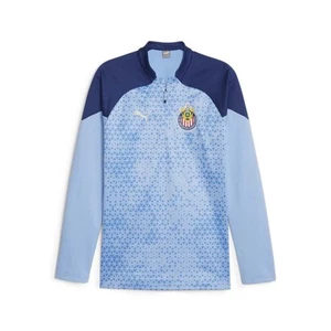 PUMA Chg Training Fleece Crew Neck Sweatshirt Mens Blue Casual Tops 77362202 - Picture 1 of 2