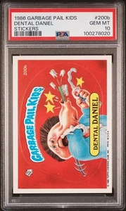 PSA 10 GEM MINT OS5 #200b DENTAL DANIEL GARBAGE PAIL KIDS STICKER CARD  - Picture 1 of 2