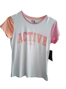 Mädchen Kinder T-Shirt Mehrfarbig Polyestermischung Kurzarm Gr. 158-164 St-0187 - Bild 1 von 1