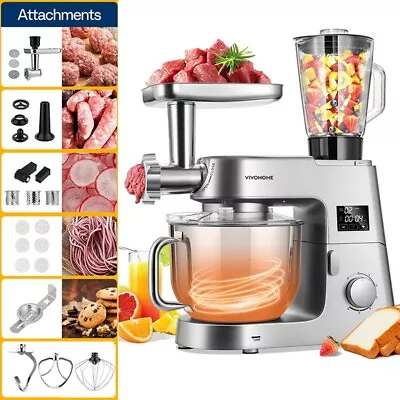 9in1 Stand Mixer 6 Speed 7.5Qt w/ Fermentation Timer Meat Grinder Juicer Slicer - Image 1 of 4